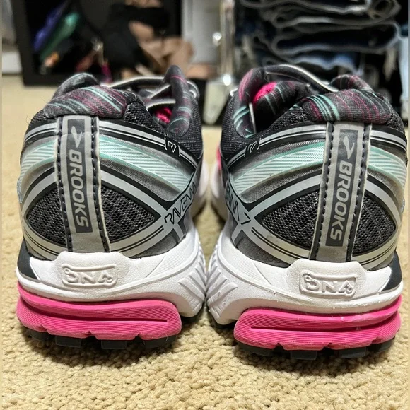 Brooks Ravenna 7 Pink Teal Stability Running Shoes Women’s 9.5 - Picture 9 of 12